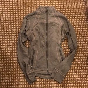 lululemon define zip up size 8 heather grey